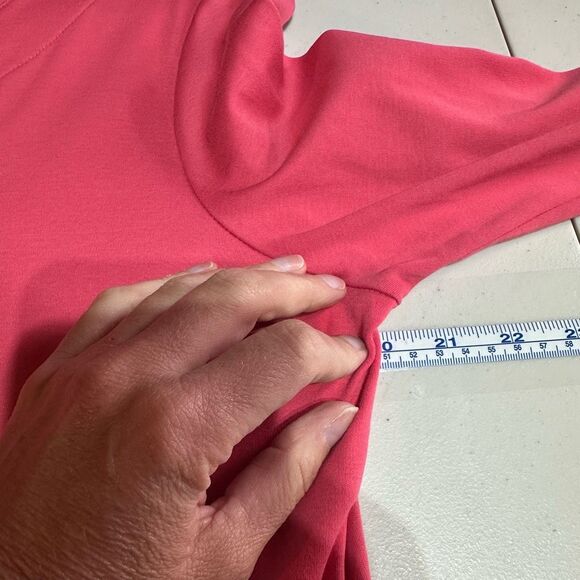 LL Bean‎ Women’s Supima Cotton Solid Raspberry Pink Shirt Top 3/4 Sleeve Large - Picture 7 of 10